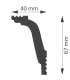 Dekoracyjna listwa sufitowa NB80 200x6.7x4 cm DSM