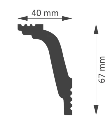 Dekoracyjna listwa sufitowa NB80 200x6.7x4 cm DSM