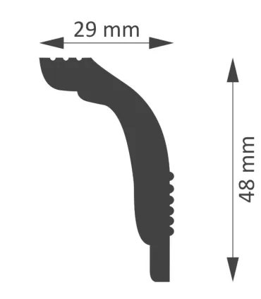 Dekoracyjna listwa sufitowa NB60 200x4.8x2.9 cm DSM