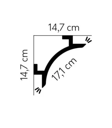 Dekoracyjna listwa oświetleniowa sufitowa QL001 200 x 14.7 x 14.7 cm Mardom