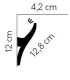 Dekoracyjna listwa oświetleniowa na sufit QL010 200 x 12 x 4.2 cm Mardom
