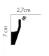 Dekoracyjna listwa oświetleniowa na sufit MD118 200 x 7 x 2.7 cm Mardom