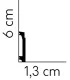 Elastyczna listwa przypodłogowa MD018 200 x 8 x 1.3 cm Mardom flexible