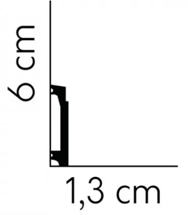 Elastyczna listwa przypodłogowa MD018 200 x 8 x 1.3 cm Mardom flexible