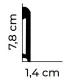 Elastyczna listwa przypodłogowa MD234F 200 x 7.8 x 1.4 cm Mardom flexible
