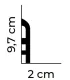 Elastyczna listwa przypodłogowa MD355F 200 x 9.7 x 2 cm Mardom flexible