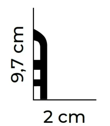 Elastyczna listwa przypodłogowa MD355F 200 x 9.7 x 2 cm Mardom flexible