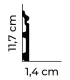 Elastyczna listwa przypodłogowa MD358F 200 x 11.7 x 1.4 cm Mardom flexible