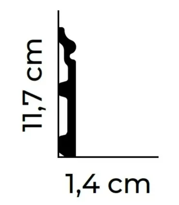 Elastyczna listwa przypodłogowa MD358F 200 x 11.7 x 1.4 cm Mardom flexible