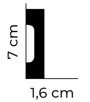 Elastyczna listwa przypodłogowa MD359F 200 x 7 x 1.6 cm Mardom flexible