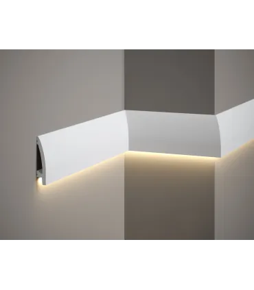 Listwa dekoracyjna na ścianę MD030 200x8x1,7 cm Mardom odpowiednia do podświetlenia LED