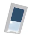 Roleta termoizolacyjna na okno dachowe FAKRO w aluminiowej kasecie Ciemnoniebieska