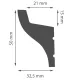 Dekoracyjna listwa sufitowa DL50 200x5x3,25 cm DSM