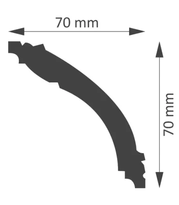 Dekoracyjna listwa sufitowa CD70A 200x7x7 cm DSM