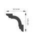 Dekoracyjna listwa sufitowa CD50C 200x5,2x5,2 cm DSM