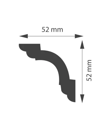 Dekoracyjna listwa sufitowa CD50C 200x5,2x5,2 cm DSM