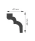 Dekoracyjna listwa sufitowa CD50S 200x4,2x4,9 cm DSM
