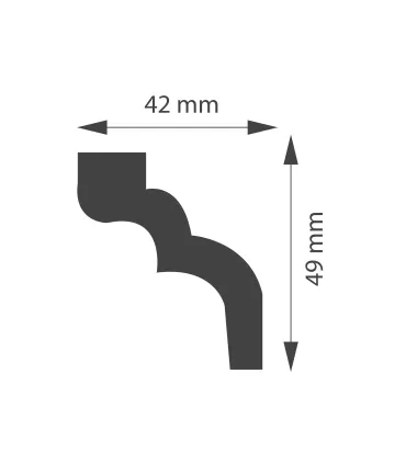 Dekoracyjna listwa sufitowa CD50S 200x4,2x4,9 cm DSM
