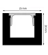 Sufitowa i ścienna listwa LED DL25 do oświetlenia pośredniego 200 x 2,5 x 2 cm