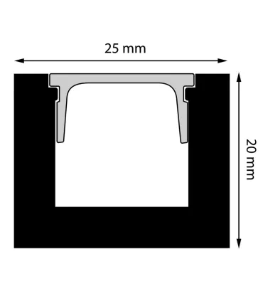 Sufitowa i ścienna listwa LED DL25 do oświetlenia pośredniego 200 x 2,5 x 2 cm