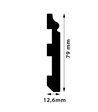 Listwa przypodłogowa FD08B 240 x 7,9 x 1,26 cm DSM