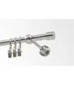 Metalowy karnisz Efekt stali nierdzewnej Ø 16 mm - Pullo