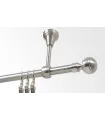 Metalowy karnisz Efekt stali nierdzewnej Ø 16 mm - Paola
