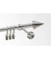 Metalowy karnisz Efekt stali nierdzewnej Ø 16 mm - Stizok inner