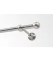 Metalowy karnisz Efekt stali nierdzewnej Ø 16 mm - Kula Bologna