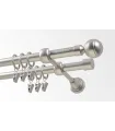 Metalowy karnisz Nikiel satynowy Ø 16 mm - Paola