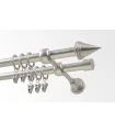 Metalowy karnisz nikiel satynowy Ø 16 mm - Stizok inner