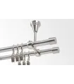 Metalowy karnisz Efekt stali nierdzewnej Ø 16 mm - Pullo
