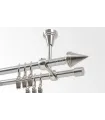 Metalowy karnisz Efekt stali nierdzewnej Ø 16 mm - Stizok inner