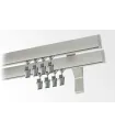 Karnisz podwójny profil aluminiowy KW INOX
