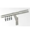 Karnisz pojedynczy profil aluminiowy INOX końcówka 5 Frezowana
