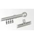 Karnisz pojedynczy profil aluminiowy INOX końcówka Kula frezowana