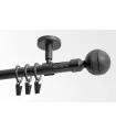 Karnisz czarny pojedynczy 19mm matowy Gabi