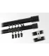 Karnisz podwójny profil aluminiowy BLACK końcówka 6 frezowana