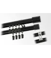 Karnisz podwójny profil aluminiowy BLACK końcówka 6 frezowana