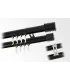 Karnisz podwójny profil aluminiowy BLACK końcówka 6 frezowana