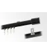 Karnisz pojedynczy profil aluminiowy BLACK końcówka 6 Frez