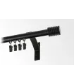 Karnisz pojedynczy profil aluminiowy BLACK końcówka 6 Frez