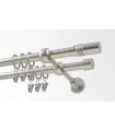 Metalowy karnisz Nikiel satynowy Ø 19 mm - Cylinder