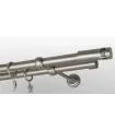 Metalowy karnisz Nikiel satynowy Ø 19 mm - Cylinder Crystal