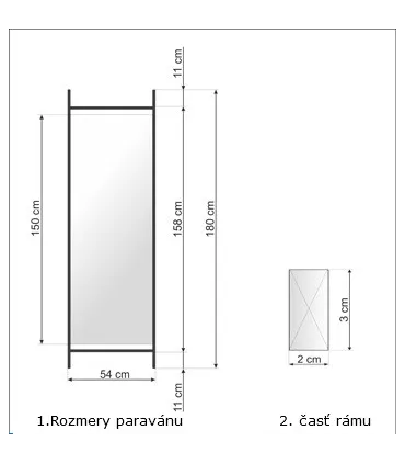 Parawan 4-skrzydłowy biały palisander