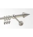 Metalowy karnisz nikiel satynowy Ø 19 mm - Stizok inner