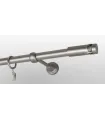 Metalowy karnisz Nikiel satynowy Ø 19 mm - Cylinder Crystal