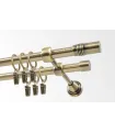 Metalowy karnisz Antyk podwójny Ø 19 mm - Cylinder