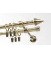 Metalowy karnisz Antyk podwójny Ø 19 mm - Stizok inner