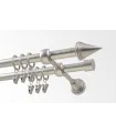 Metalowy karnisz nikiel satynowy Ø 19 mm - Stizok inner